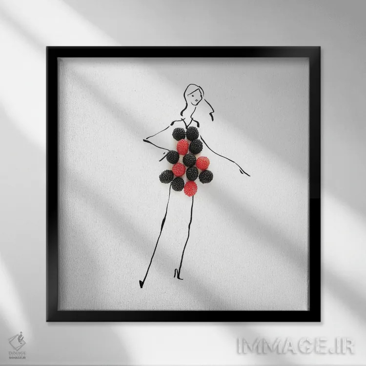 تابلو کاپکیک کشمیری (سری سوم) اثر گرچن روهرز - نمای قابدار مشکی