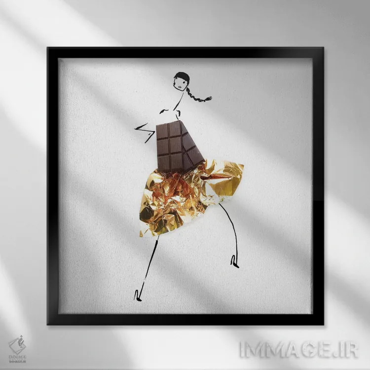 تابلو شکلات اثر گرچن روهرز - نمای قابدار مشکی