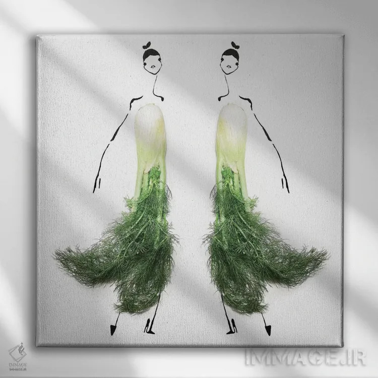 تابلو رازیانه اثر گرچن روهرز - نمای روبهرو روی دیوار