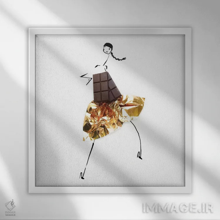 تابلو شکلات اثر گرچن روهرز - نمای قابدار سفید