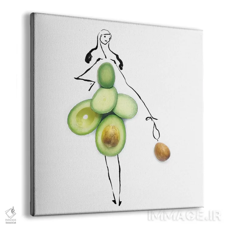 تابلو آووکادوی سبز اثر گرچن روهرز - نمای پرسپکتیو محصول