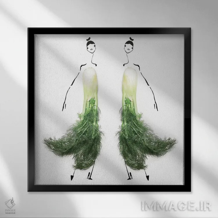 تابلو رازیانه اثر گرچن روهرز - نمای قابدار مشکی