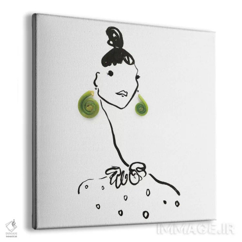 تابلو سرخس فیدلهد سبز اثر گرچن روهرز - نمای پرسپکتیو محصول