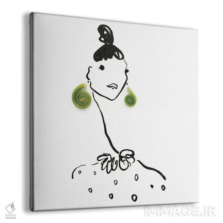 تابلو سرخس فیدلهد سبز اثر گرچن روهرز - نمای پرسپکتیو محصول