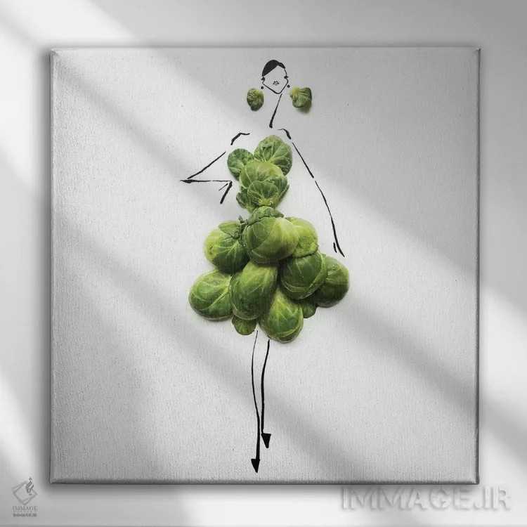 تابلو جوانههای سبز اثر گرچن روهرز - نمای روبهرو روی دیوار