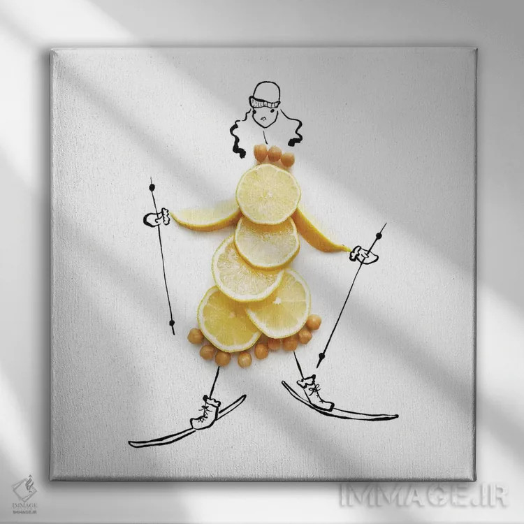 تابلو اسکی حُمُص اثر گرچن روهرز - نمای روبهرو روی دیوار