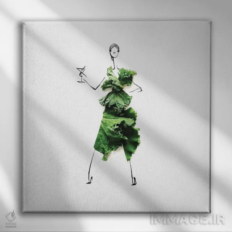 تابلو کلم کیل (سری چهارم) اثر گرچن روهرز - نمای روبهرو روی دیوار