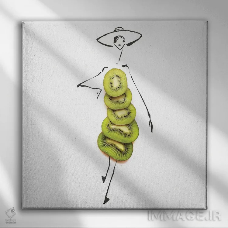 تابلو کیوی اثر گرچن روهرز - نمای روبهرو روی دیوار