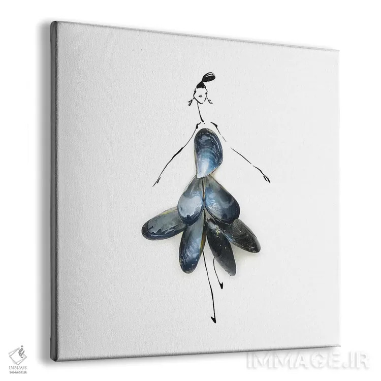 تابلو صدف آبی اثر گرچن روهرز - نمای پرسپکتیو محصول