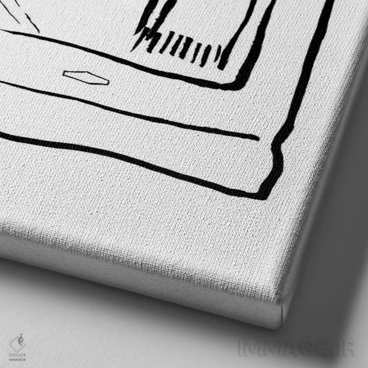 تابلو سیب (سری دوم) اثر گرچن روهرز - نمای نزدیک بافت بوم