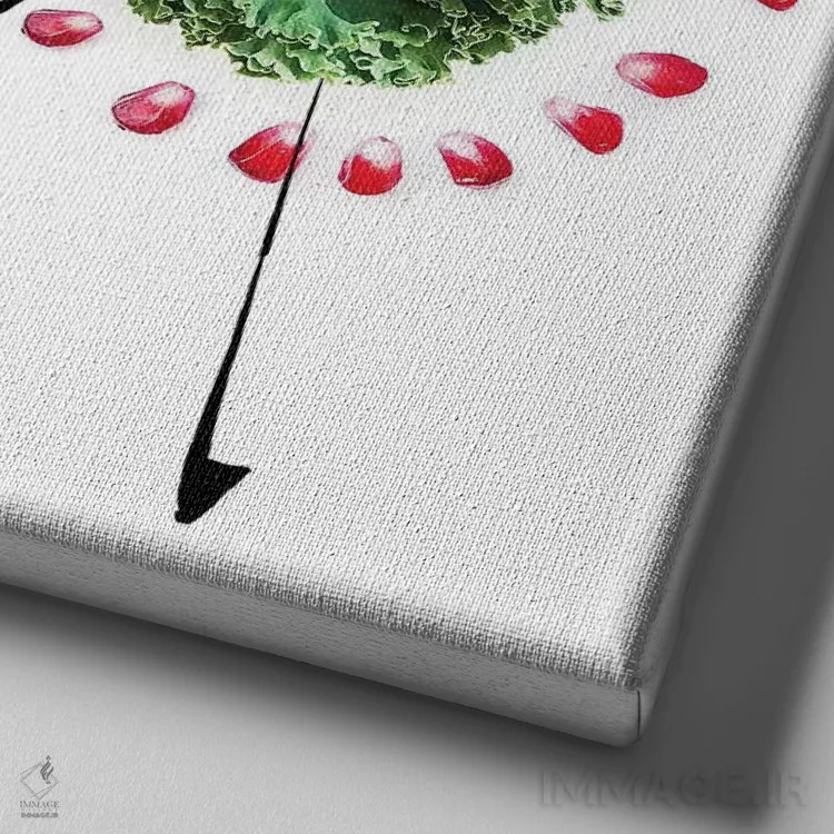 تابلو کلم کیل (سری دوم) اثر گرچن روهرز - نمای نزدیک بافت بوم