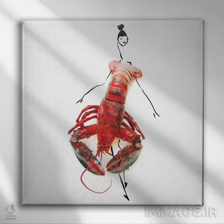 تابلو خرچنگ دریایی اثر گرچن روهرز - نمای روبهرو روی دیوار