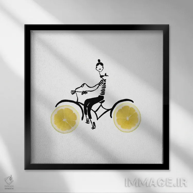 تابلو چرخه لیمو اثر گرچن روهرز - نمای قابدار مشکی
