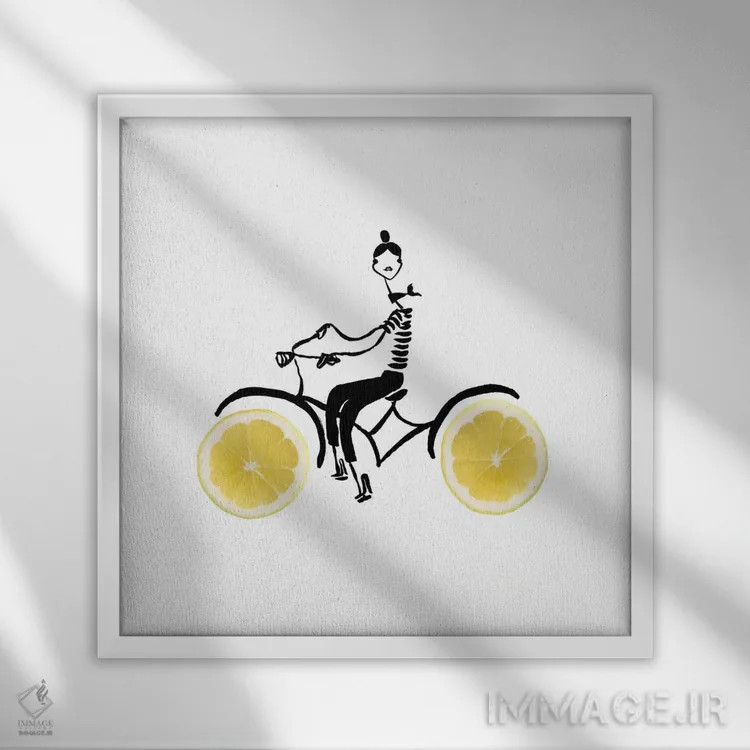 تابلو چرخه لیمو اثر گرچن روهرز - نمای قابدار سفید