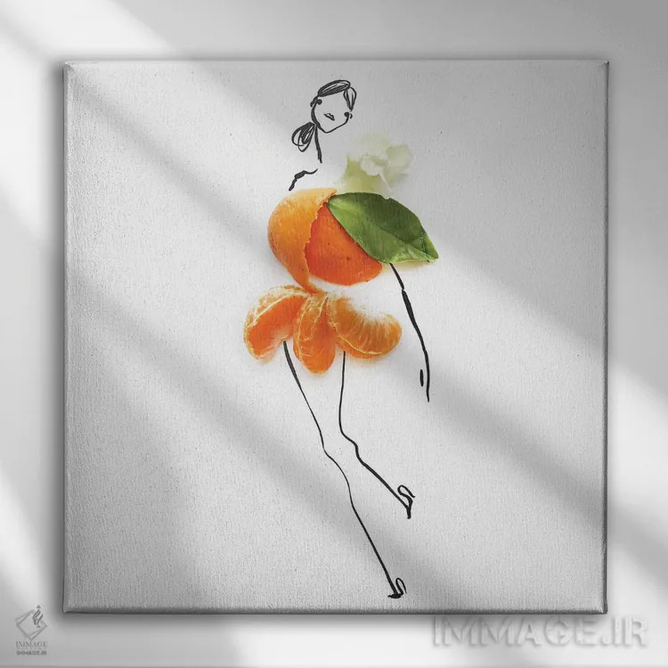 تابلو پرتقال اثر گرچن روهرز - نمای روبهرو روی دیوار