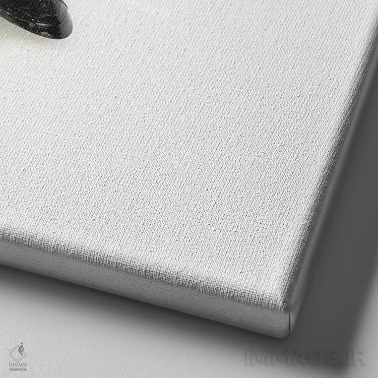 تابلو صدف آبی اثر گرچن روهرز - نمای نزدیک بافت بوم