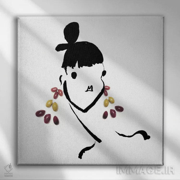 تابلو زیتون (سری سوم) اثر گرچن روهرز - نمای روبهرو روی دیوار