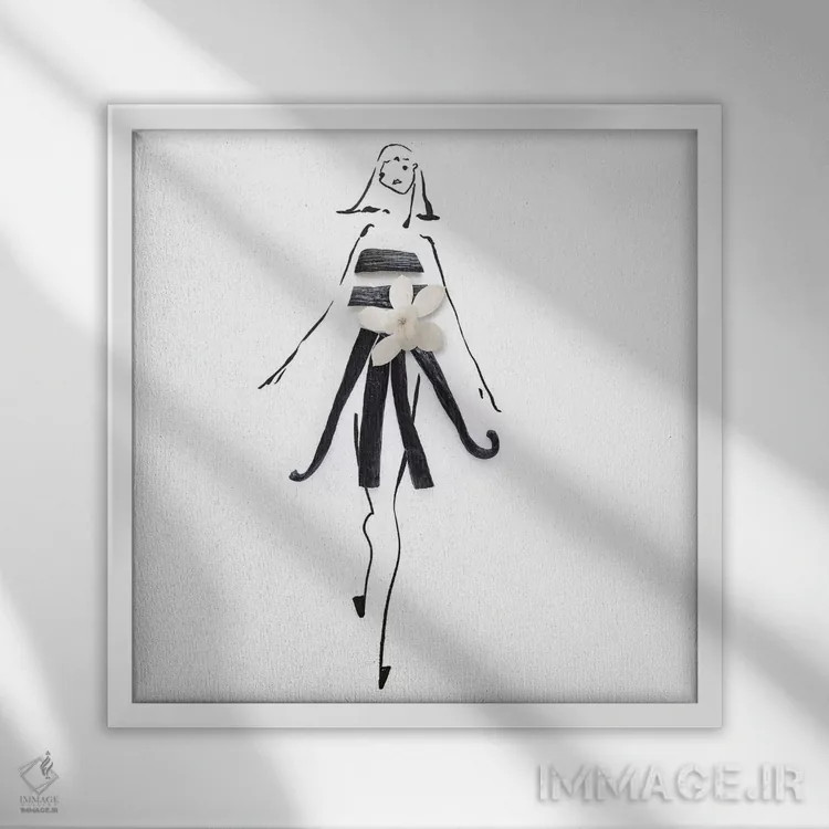 تابلو وانیل اثر گرچن روهرز - نمای قابدار سفید