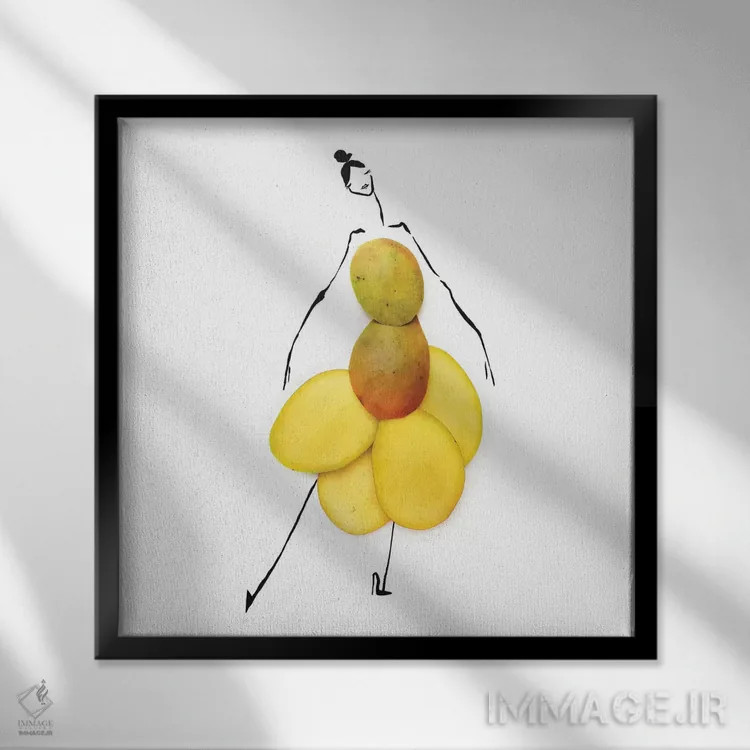 تابلو انبه اثر گرچن روهرز - نمای قابدار مشکی