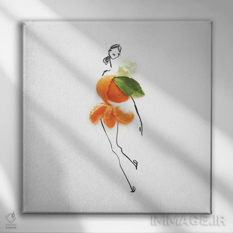 تابلو پرتقال اثر گرچن روهرز - نمای روبهرو روی دیوار