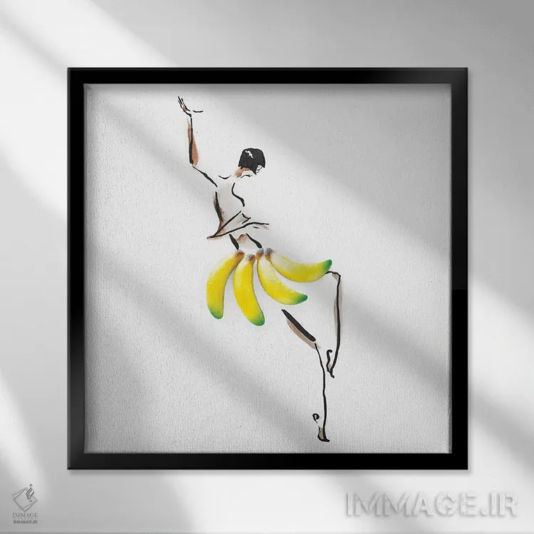 تابلو آبنبات منصور گاوریل (برند) اثر گرچن روهرز - نمای قابدار مشکی