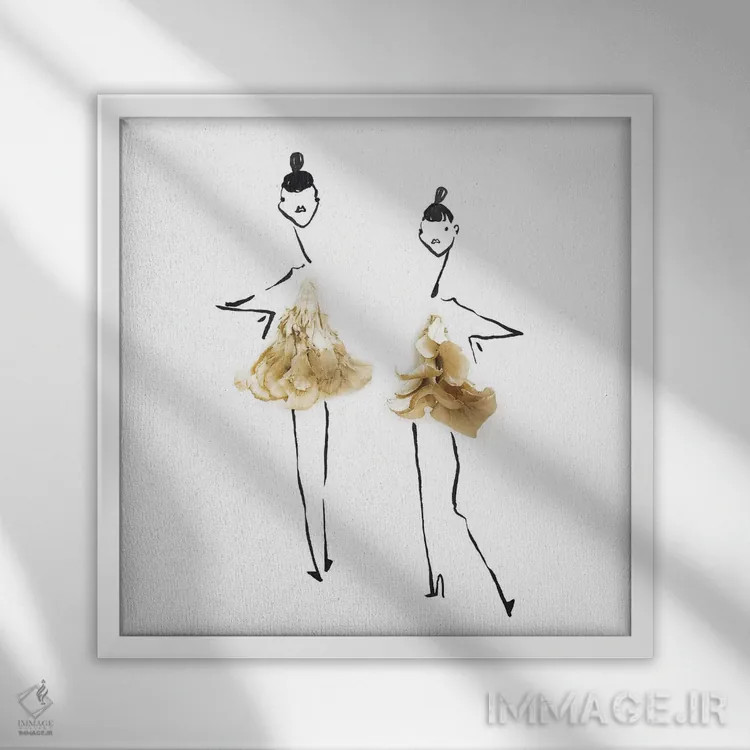 تابلو قارچ مایتاکه اثر گرچن روهرز - نمای قابدار سفید