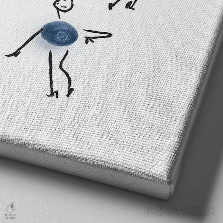 تابلو بلوبری اثر گرچن روهرز - نمای نزدیک بافت بوم