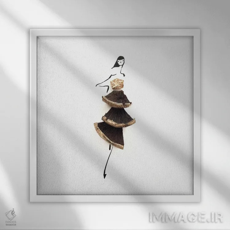 تابلو قارچ اثر گرچن روهرز - نمای قابدار سفید