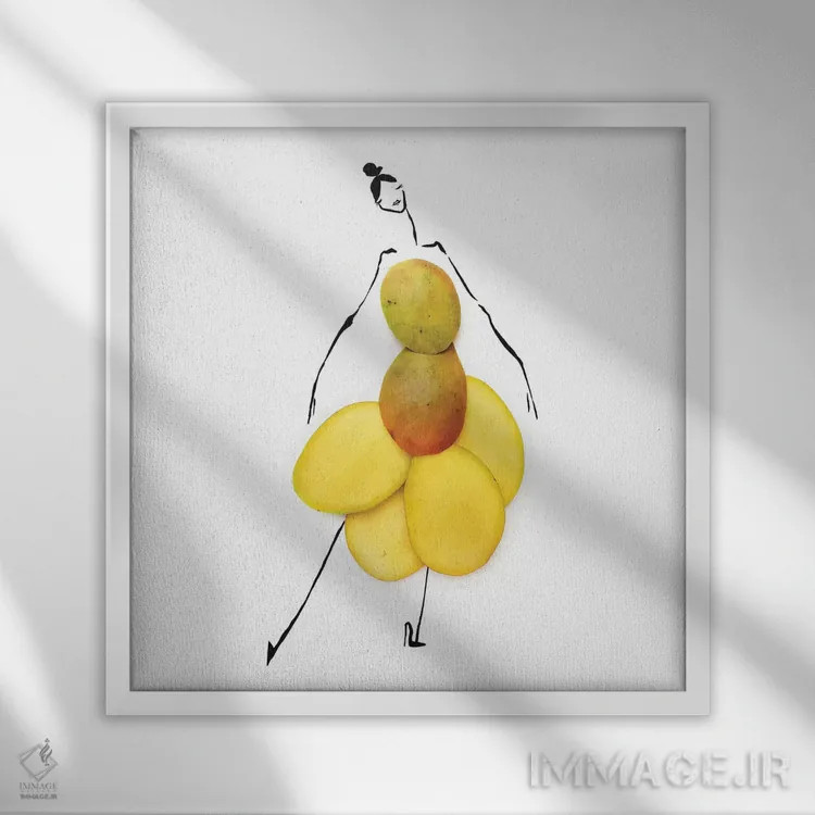 تابلو انبه اثر گرچن روهرز - نمای قابدار سفید