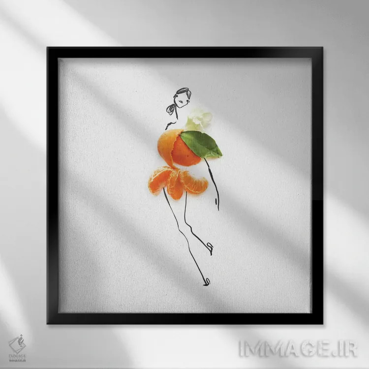 تابلو پرتقال اثر گرچن روهرز - نمای قابدار مشکی