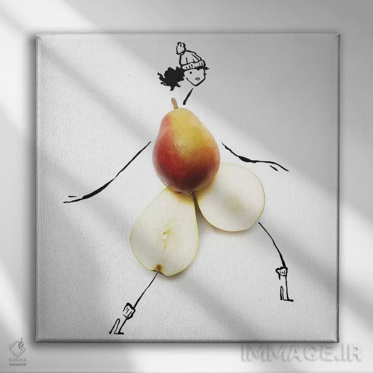 تابلو گلابی اثر گرچن روهرز - نمای روبهرو روی دیوار