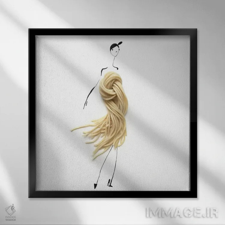 تابلو پاستا اثر گرچن روهرز - نمای قابدار مشکی