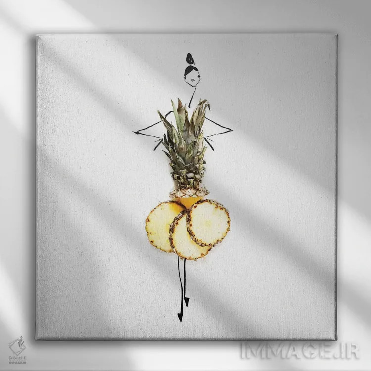 تابلو آناناس اثر گرچن روهرز - نمای روبهرو روی دیوار