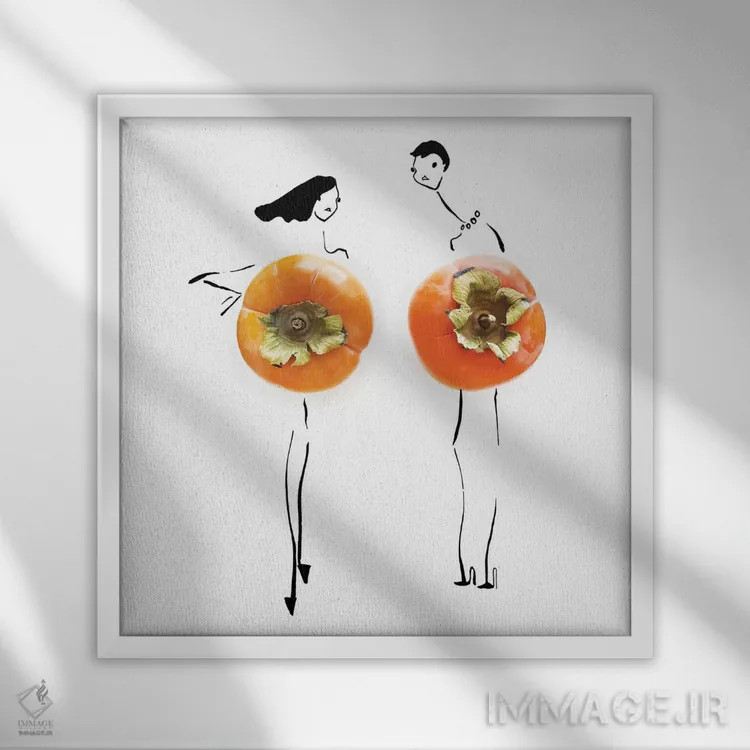 تابلو خرمالو اثر گرچن روهرز - نمای قابدار سفید