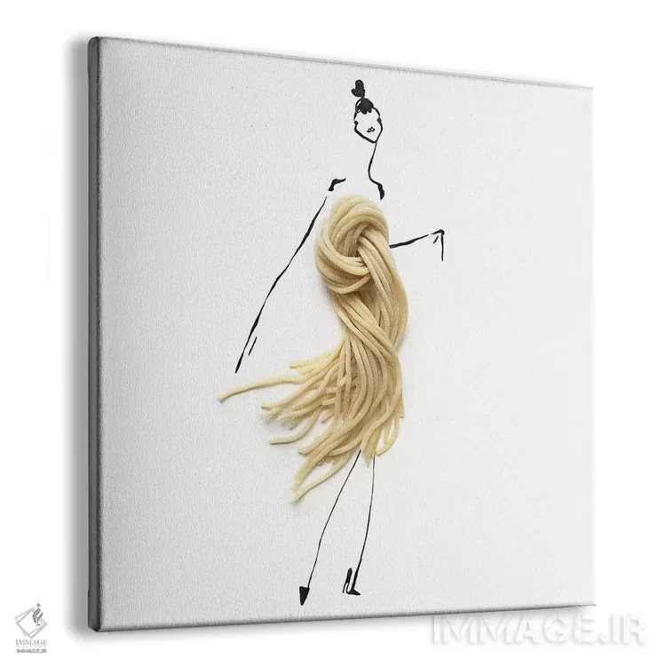 تابلو پاستای قهوهای اثر گرچن روهرز - نمای پرسپکتیو محصول