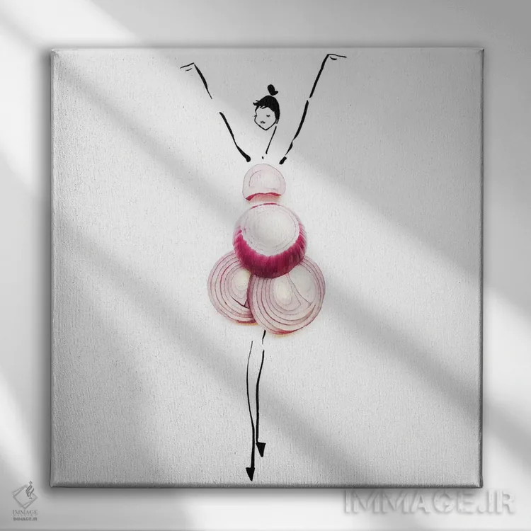 تابلو پیاز قرمز اثر گرچن روهرز - نمای روبهرو روی دیوار