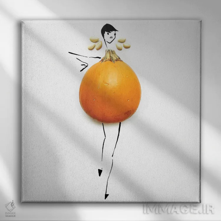 تابلو کدو تنبل اثر گرچن روهرز - نمای روبهرو روی دیوار