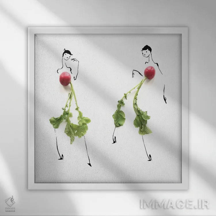 تابلو تربچه (سری اول) اثر گرچن روهرز - نمای قابدار سفید