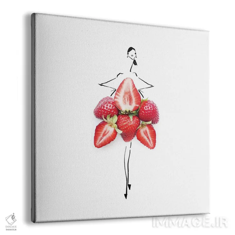 تابلو توتفرنگی اثر گرچن روهرز - نمای پرسپکتیو محصول