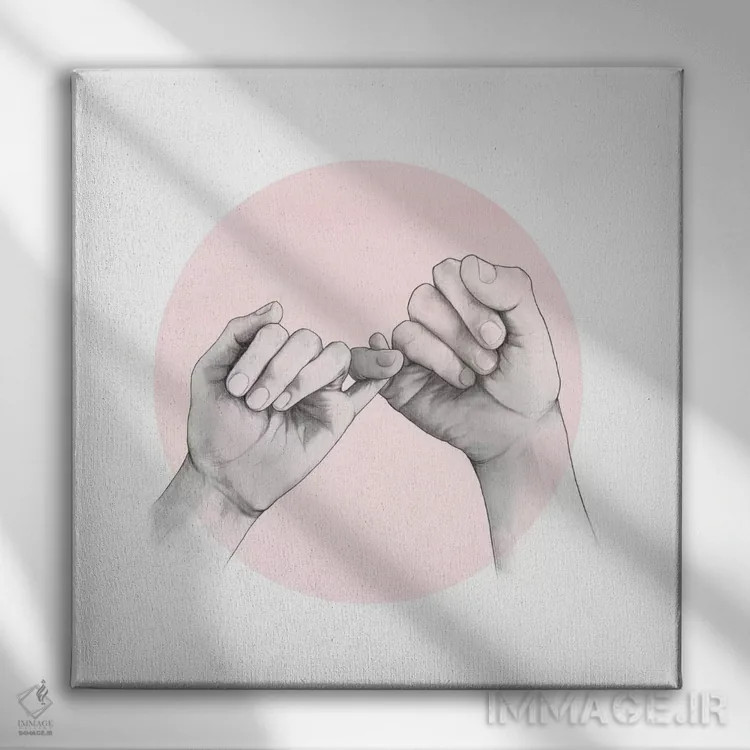 تابلو صورتی (پینکی) اثر لورا گریوز - نمای روبهرو روی دیوار