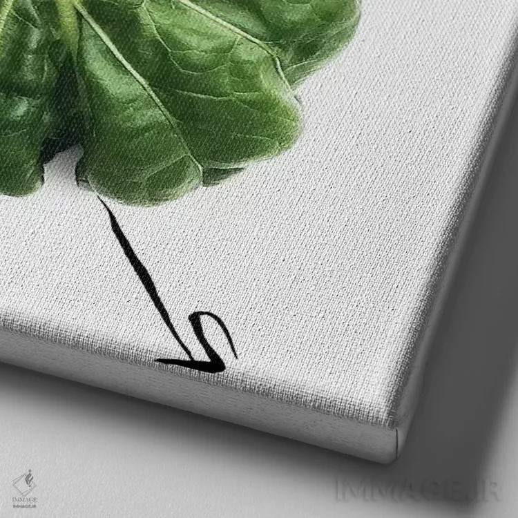 تابلو تاتسوی (کلم آسیایی) اثر گرچن روهرز - نمای نزدیک بافت بوم