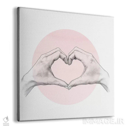 تابلو قلب در دستان اثر لورا گریوز - نمای پرسپکتیو محصول