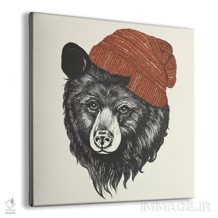 تابلو زیسو خرس اثر لورا گریوز - نمای پرسپکتیو محصول