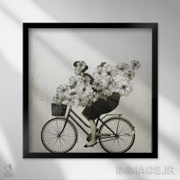 تابلو سواری اثر لورا گریوز - نمای قابدار مشکی