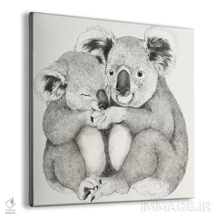 تابلو کوالاها اثر لورا گریوز - نمای پرسپکتیو محصول