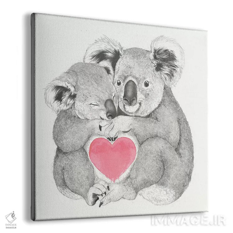 تابلو کوالاها عاشق بغل کردناند اثر لورا گریوز - نمای پرسپکتیو محصول