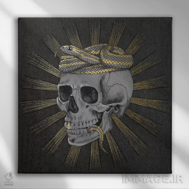 تابلو طلایی بمان اثر لورا گریوز - نمای روبهرو روی دیوار