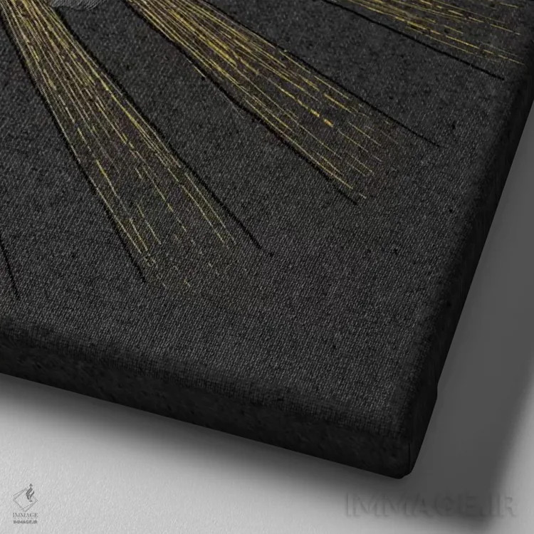 تابلو طلایی بمان اثر لورا گریوز - نمای نزدیک بافت بوم