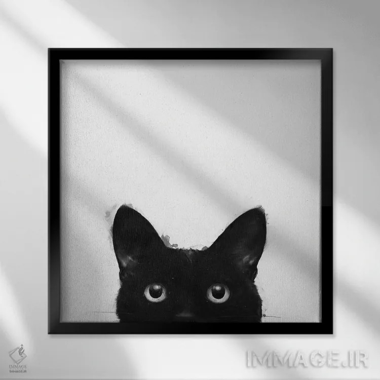 تابلو هنوز بیدار شدی؟ اثر لورا گریوز - نمای قابدار مشکی