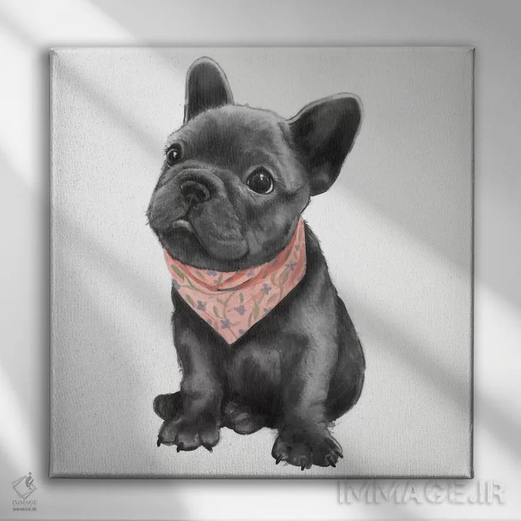 تابلو فرنچی صحبت میکنید؟ اثر لورا گریوز - نمای روبهرو روی دیوار